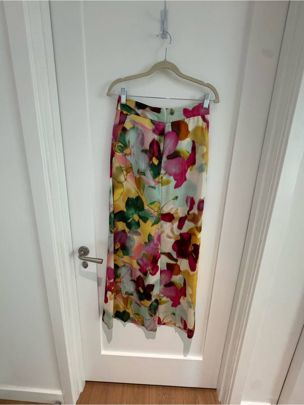 Zara Wide Leg Floral Multicolor Pants